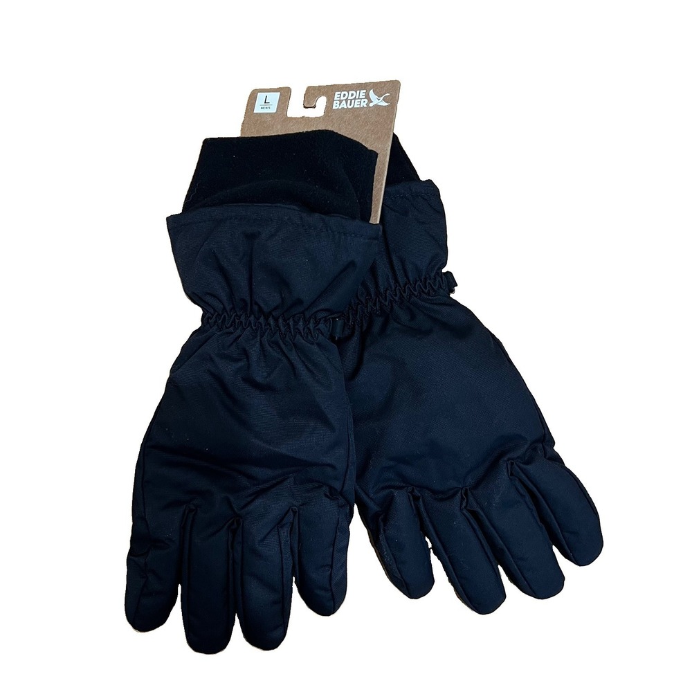 Eddie Bauer Mens Superior Down Insulated Gloves Size L Black Touchscreen Capable
